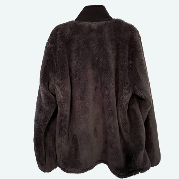 Reebok Men's Charcoal Gray Sherpa Fleece Jacket Full Zip Front Pockets Large - Picture 10 of 10